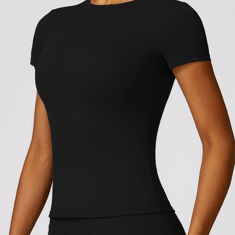 Buddha Stones Women Short Sleeve T-Shirt Top High Waist Leggings Pants For Sports Yoga