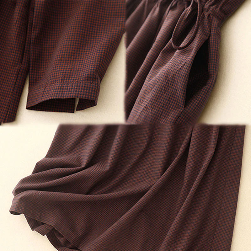 Buddha Stones Casual Plain Frog-button Cotton Midi Dress With Pockets