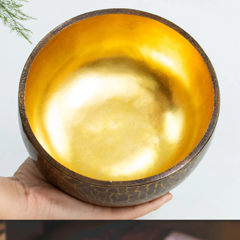 Buddha Stones Tibetan Meditation Sound Bowl Handcrafted Healing Yoga Mindfulness Singing Bowl Set