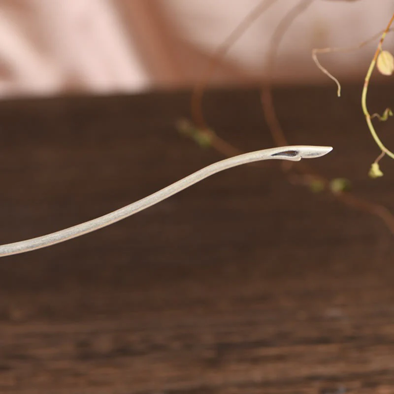 Buddha Stones 925 Sterling Silver Phoenix Tassels Protection Hairpin