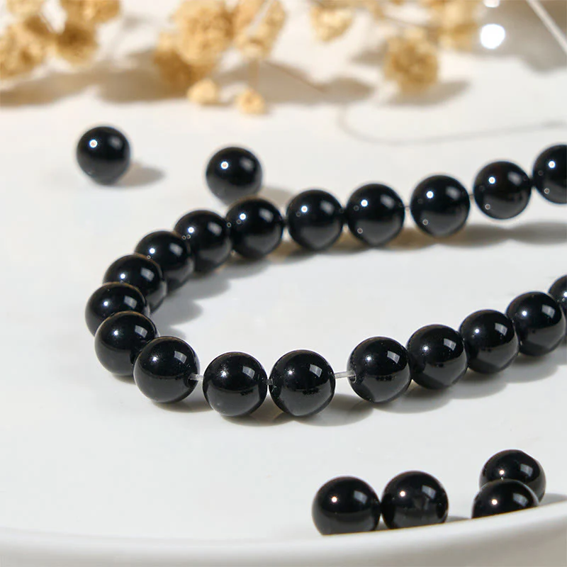 Buddha Stones Black Cat Natural Black Onyx Protection Bracelet