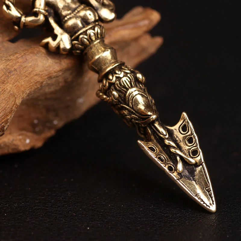 Buddha Stones Tibetan Ganesh Ganpati Elephant God of Wealth Dorje Vajra Spiritual Power Necklace Pendant