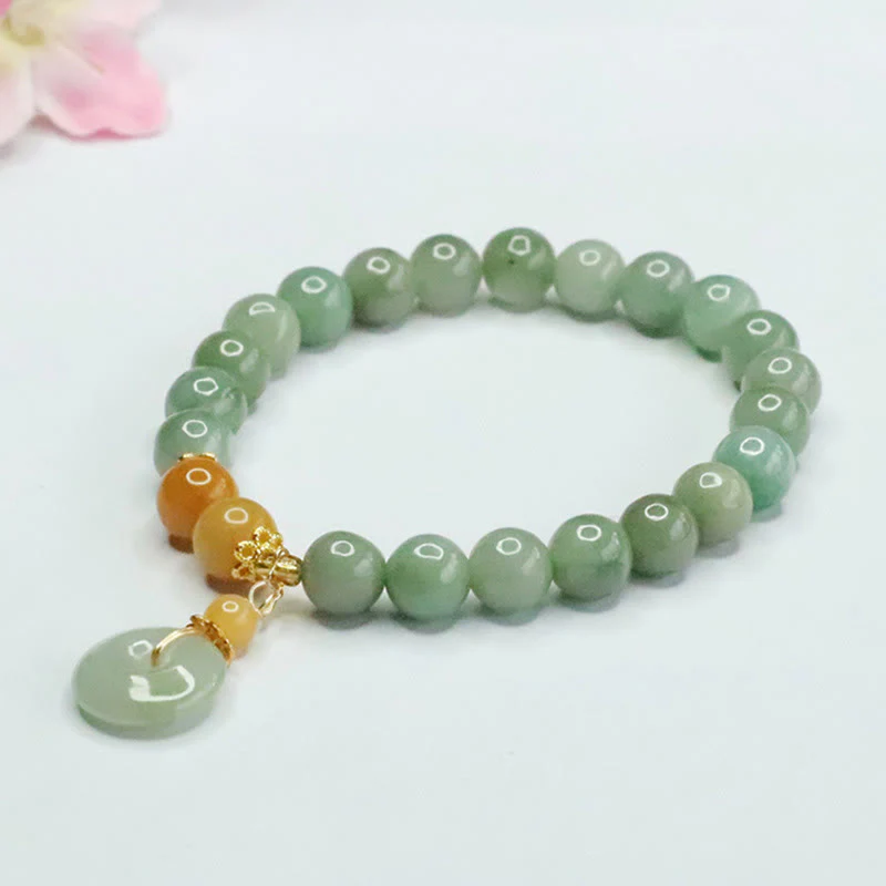 Buddha Stones Jade Beads Peace Buckle Prosperity Abundance Bracelet