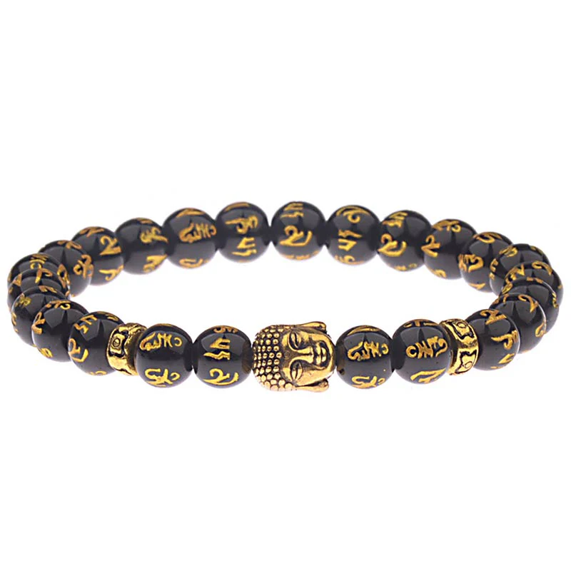 Buddha Stones Tibetan Buddha Mantra Amulet Bracelet