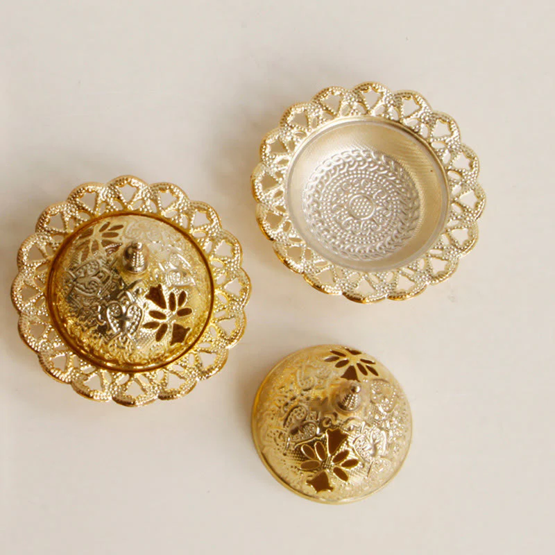 Buddha Stones Tibetan Gold Mini Meditation Incense Burner