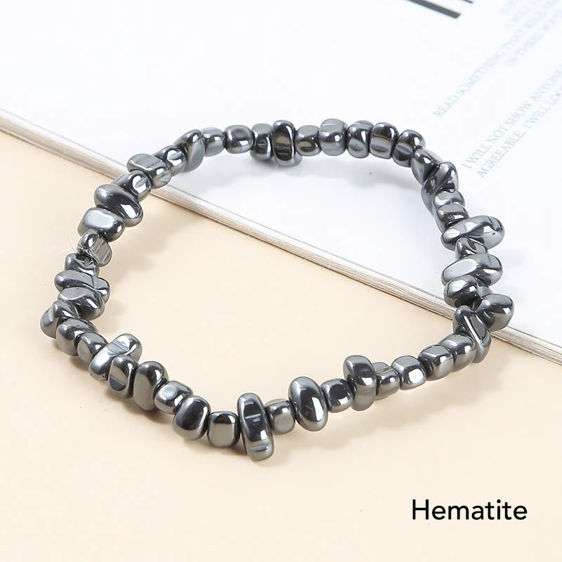 Natural Irregular Shape Crystal Stone Warmth Soothing Bracelet
