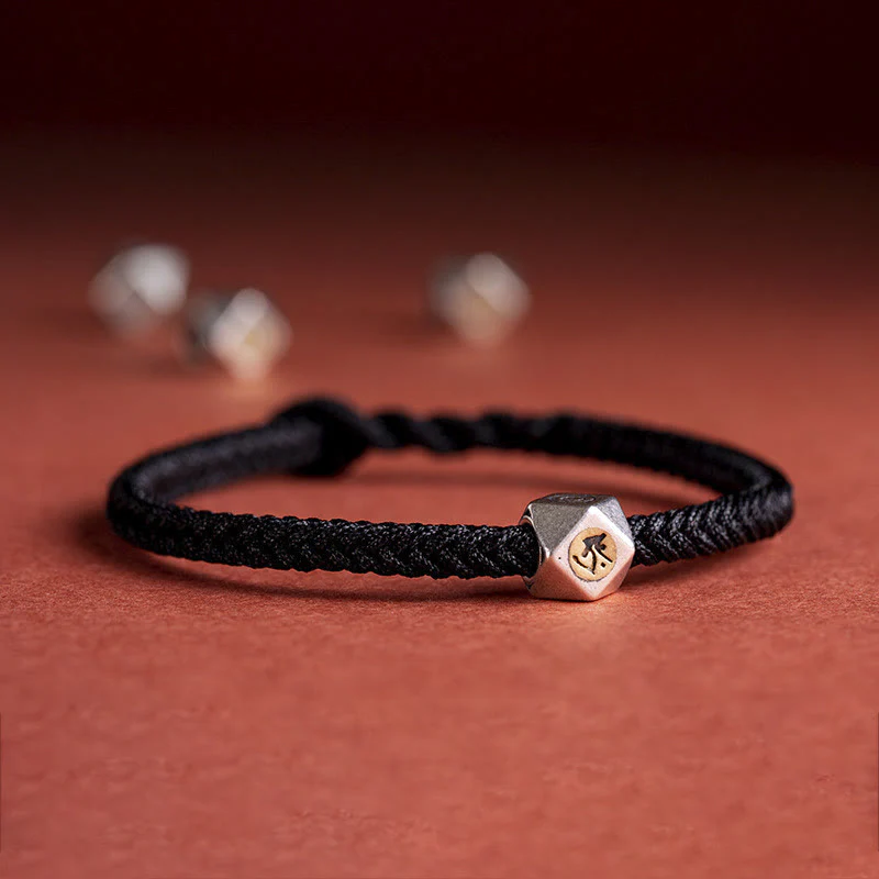 Buddha Stones 925 Sterling Silver Handmade Chinese Zodiac Natal Buddha Luck Protection Braided String Bracelet (Extra 30% Off | USE CODE: FS30)