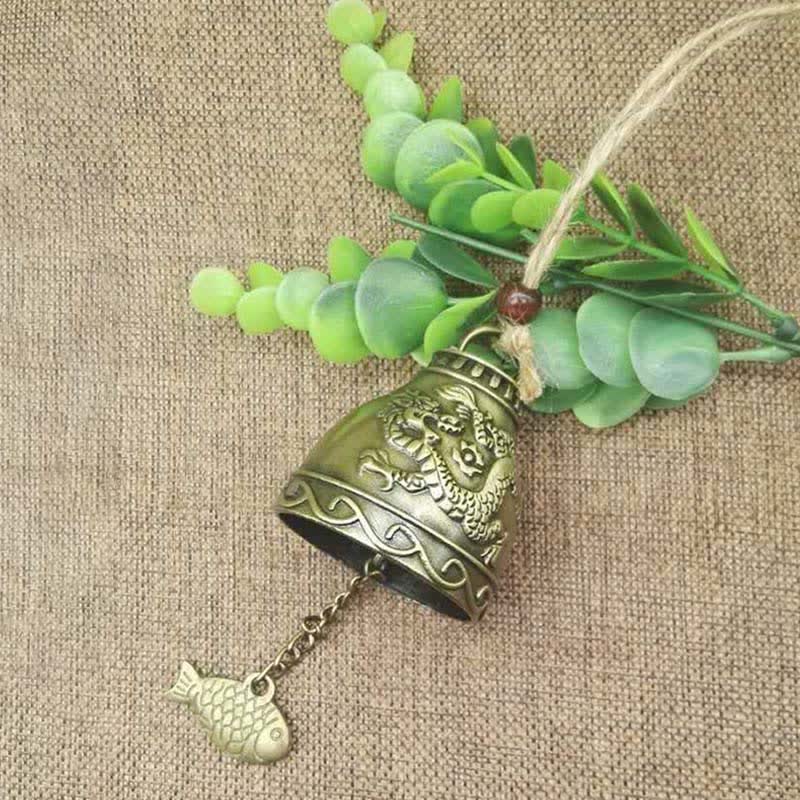 Buddha Stones Feng Shui Buddha Koi Fish Dragon Elephant Wind Chime Bell Luck Wall Hanging Decoration