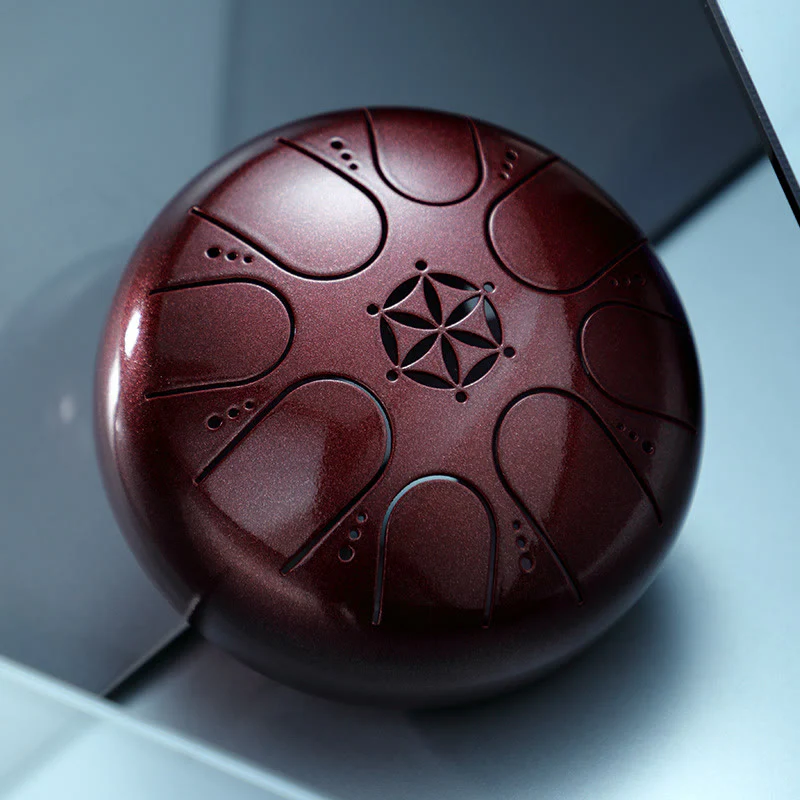 Buddha Stones Steel Tongue Drum Sound Healing Meditation Yoga Drum Kit 8 Note 5 Inch With Carry Bag