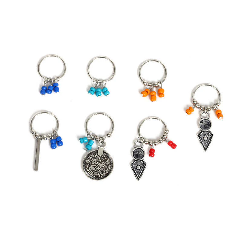 Buddha Stones Antique Leaf Coins Beads Barrette Hair Pins Decoration