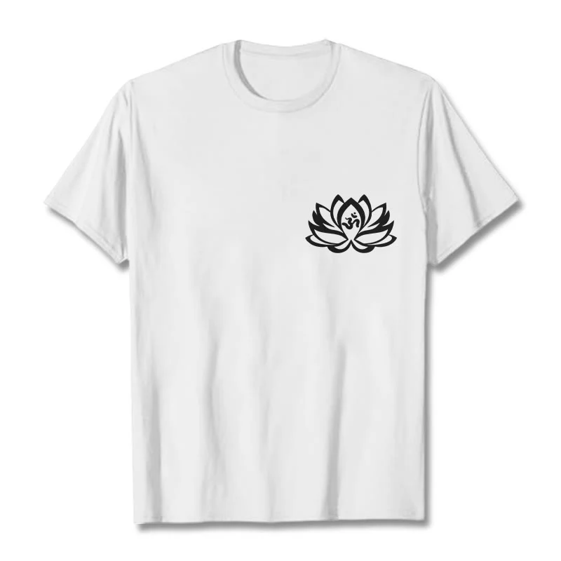 Buddha Stones Lotus Flower OM Symbol Design Tee T-shirt