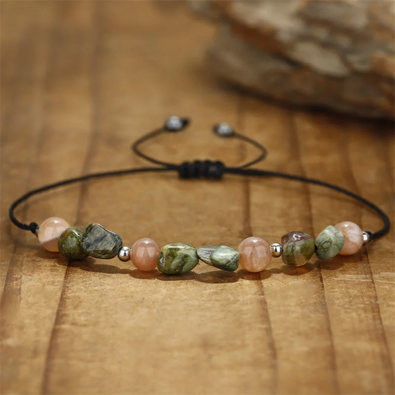 Buddha Stones You Are Amazing Rhyolite Sun Stone Positive Bracelet