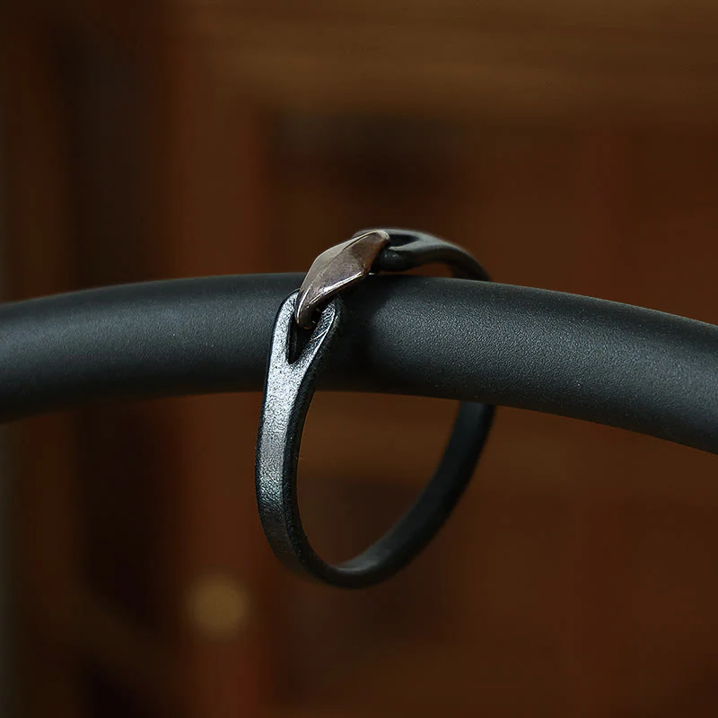 Buddha Stones 925 Sterling Silver Leather Multi-turn Protection Bracelet