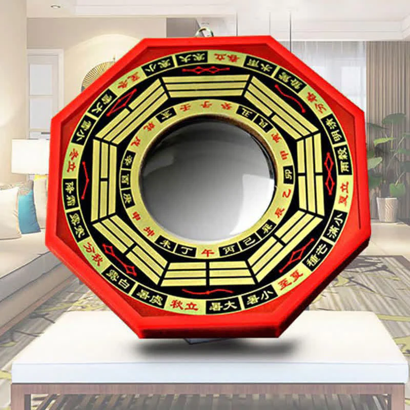 Buddha Stones Feng Shui Bagua Map Balance Living Room Energy Map Mirror