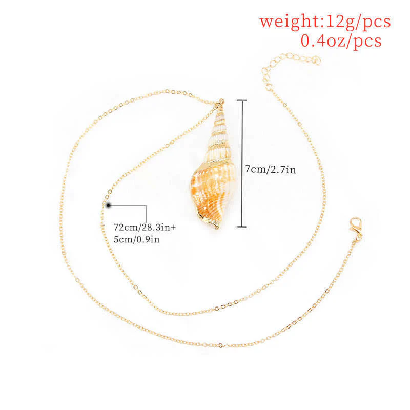 Buddha Stones Natural Shankha Conch Shell Seashell Lucky Necklace Pendant