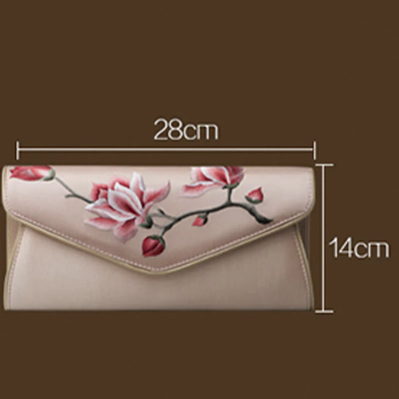 Buddha Stones Magnolia Su Embroidery Wedding Shopping Purse Handbag Crossbody Bag