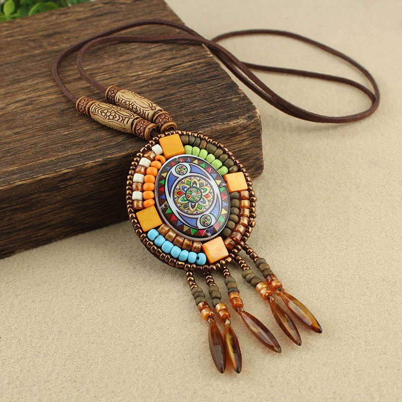 Buddha Stones Mandala Pattern Beads Creativity Necklace Pendant