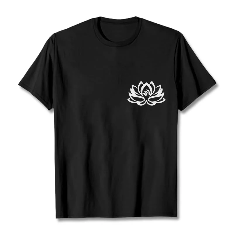 Buddha Stones Lotus Flower OM Symbol Design Tee T-shirt