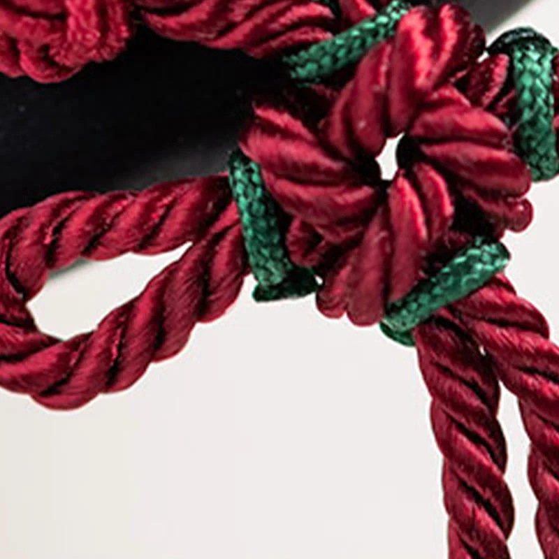 Buddha Stones Ebony Red String Chinese Knot Tassel Protection Hairpin