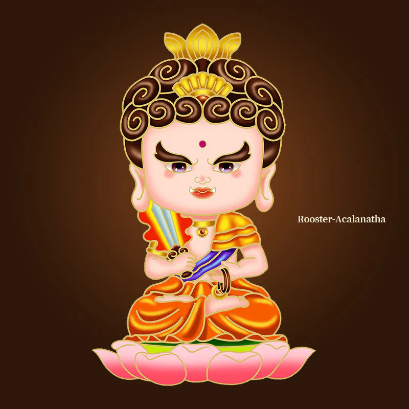 Buddha Stones Chinese Zodiac Natal Buddha Blessing Wealth Fortune Fridge Phone Sticker