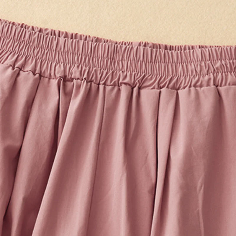 Buddha Stones 2pcs Women's Three-quarter Sleeve Shirt Harem Pants Meditation Clothing Set