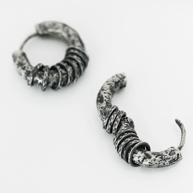 Buddha Stones 925 Sterling Silver Hand-hammered Protection Earrings