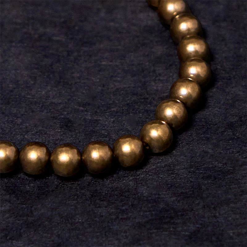 Buddha Stones Retro Pure Copper Brass Luck Bracelet