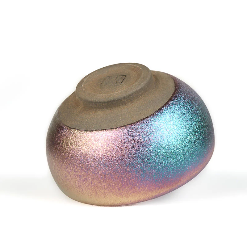 Buddha Stones Handmade Chinese Jianzhan Koi Fish Lotus Leaf Ceramic Teacup Kung Fu Tea Cup 150ml