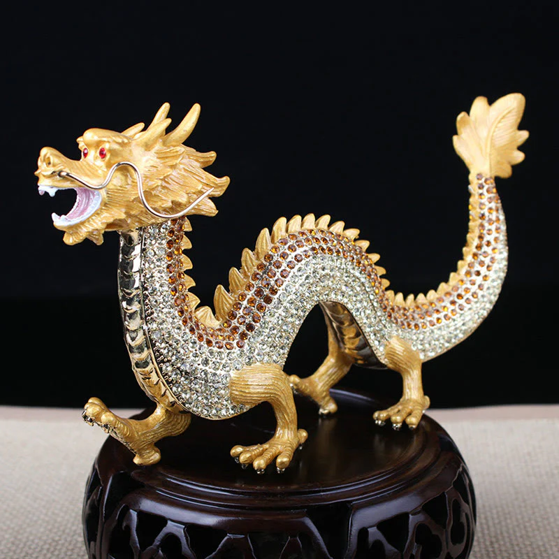 Buddha Stones Handmade Feng Shui Dragon Luck Success Home Decoration