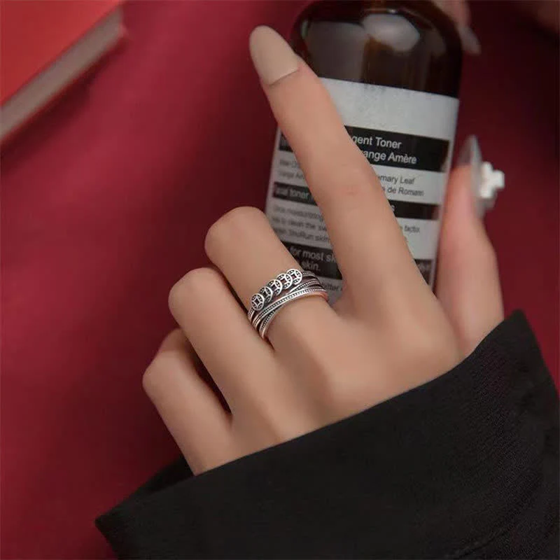 Buddha Stones Copper Coin Wealth Luck Ring