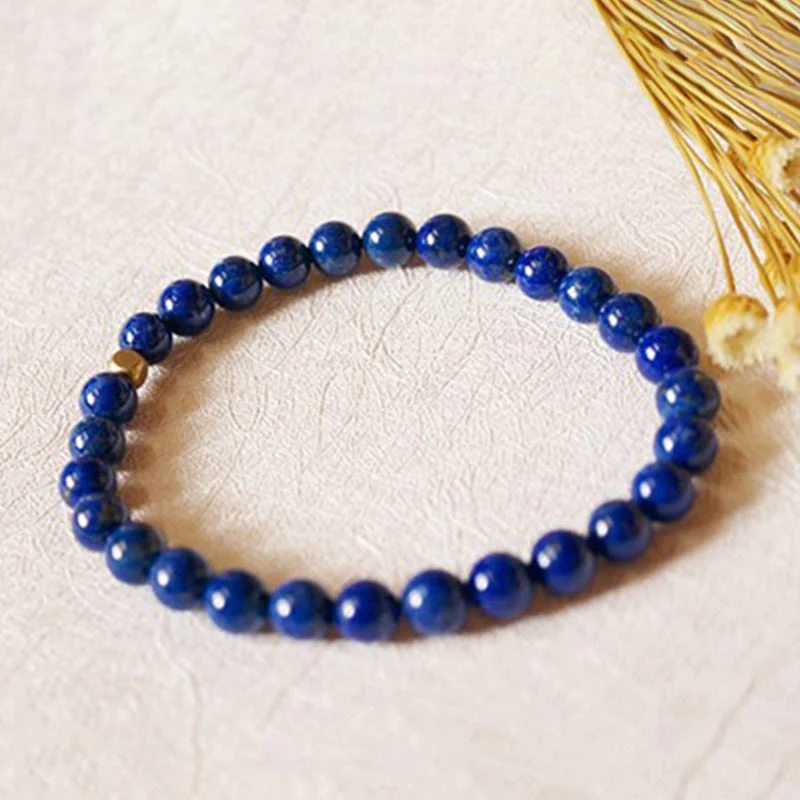 Buddha Stones 4mm Ultra-thin Lazurite Beads Self Care Bracelet