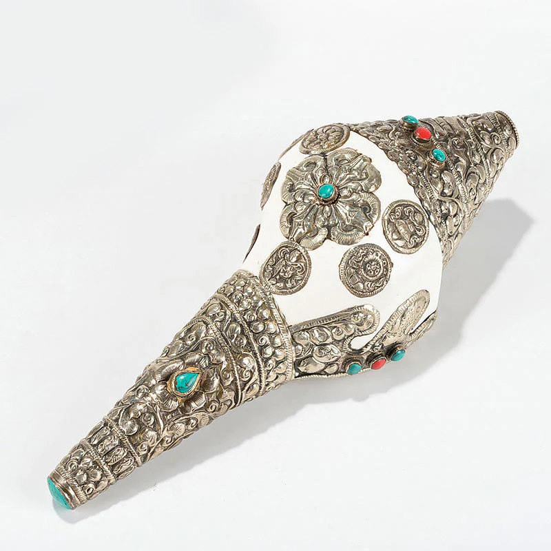 Buddha Stones Tibetan Natural Shankha Conch Shell Seashell Wealth Lucky Home Decoration