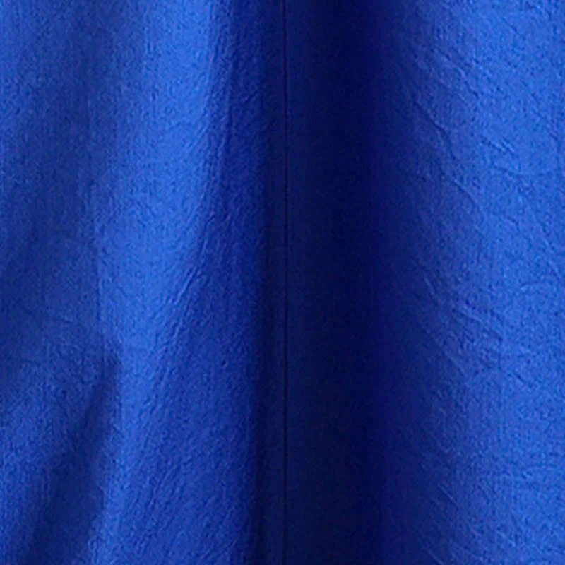 Buddha Stones Fall Casual V-Neck Long Sleeve Cotton Midi Dress