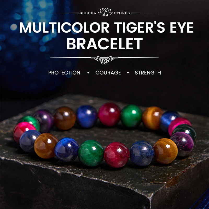 Buddha Stones Tiger Eye Resolve Courage Bracelet