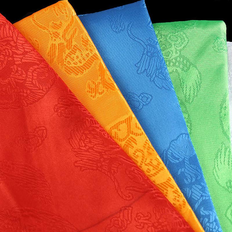 Tibetan Lucky Blessing 5 Colors Dragon Phoenix Pattern Khata Decoration (Extra 40% Off | USE CODE: FS40)