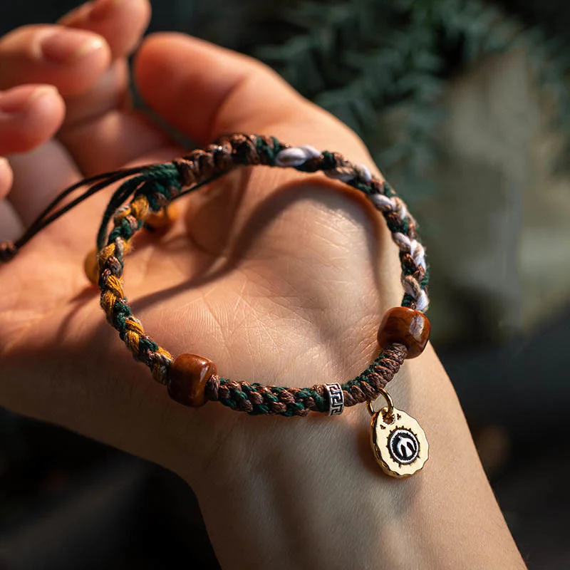 Buddha Stones Tibetan Bone Beads Luck Rope Bracelet