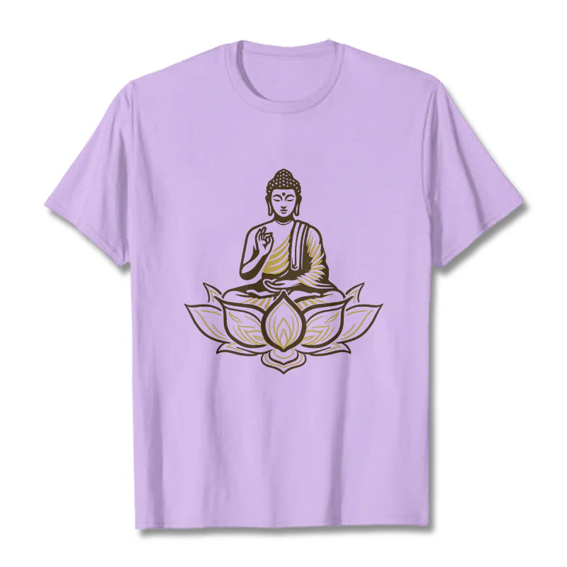 Buddha Stones Buddha Meditating In The Lotus Tee T-shirt