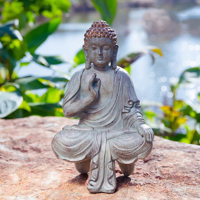 Buddha Stones Meditating Zen Buddha Serenity Resin Statue Figurine Home Decoration