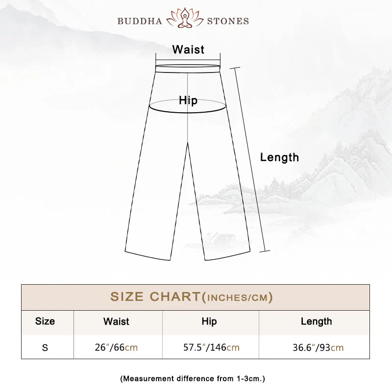 Buddha Stones Plain Long Sleeve Coat Jacket Top Wide Leg Pants Zen Tai Chi Yoga Meditation Clothing