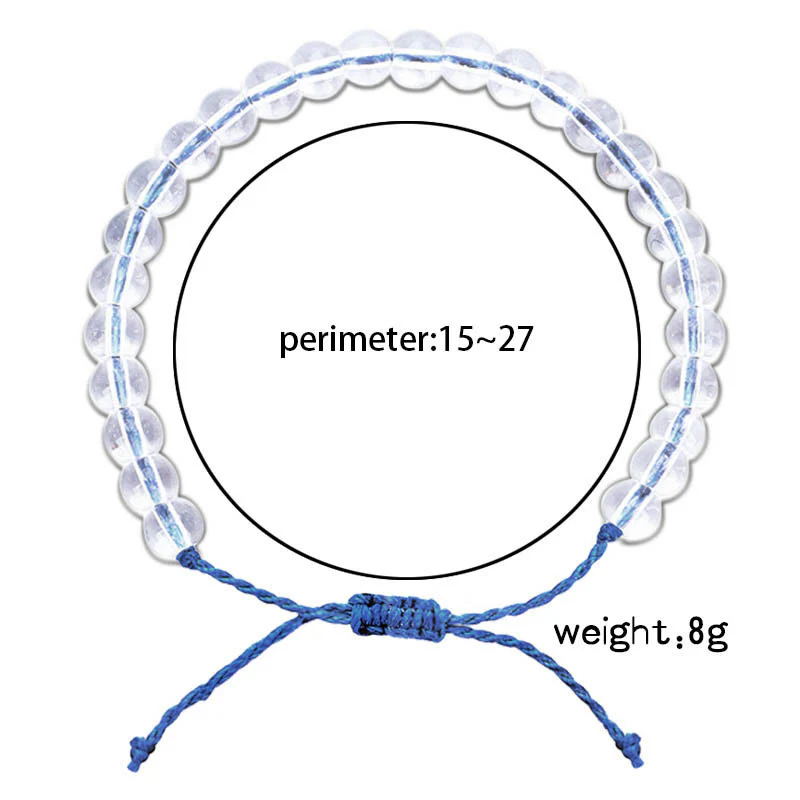 Buddha Stones Handmade Glass Beads Braided String Adjustable Bracelet