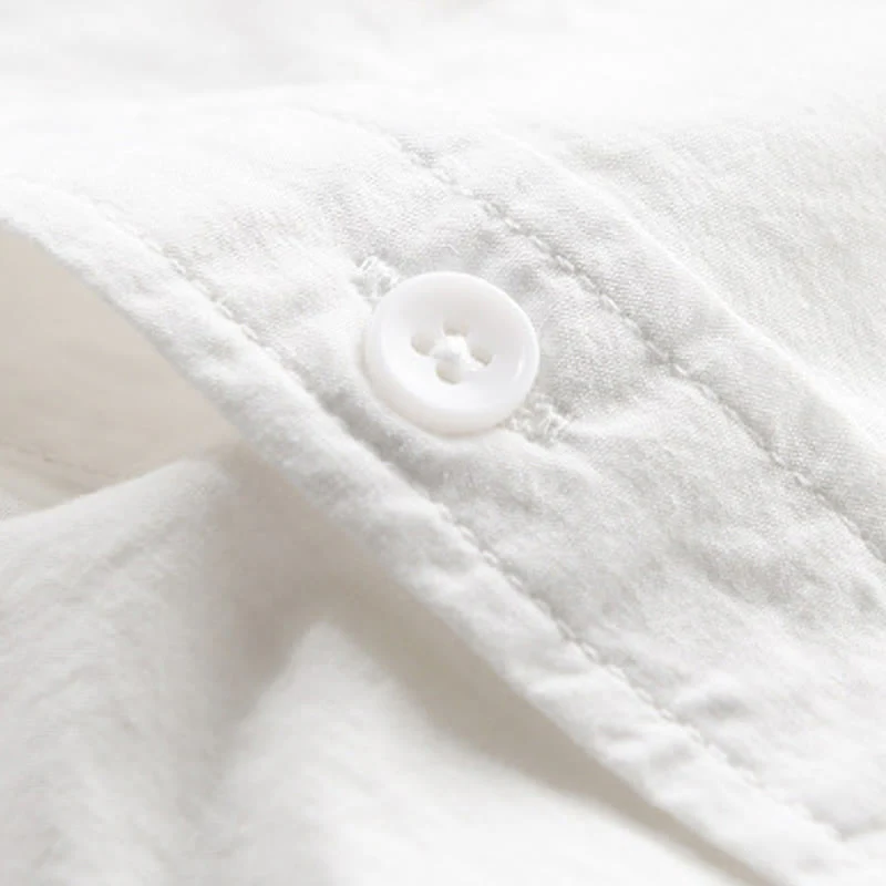 Buddha Stones Casual Embroidery Match Flame Pattern Lapel Men's Short Sleeve Cotton Shirt With Pocket