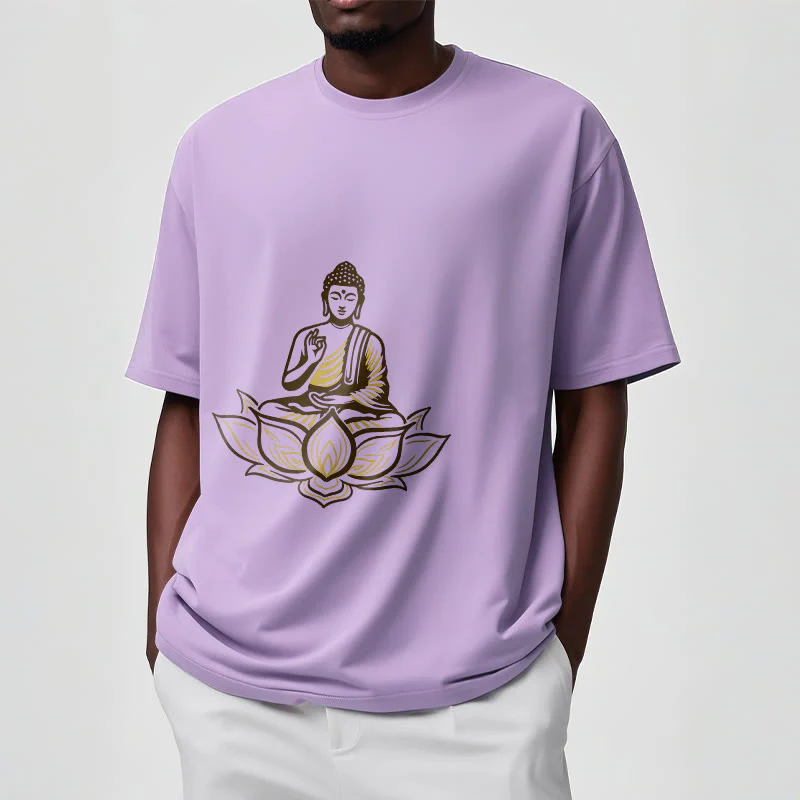 Buddha Stones Buddha Meditating In The Lotus Tee T-shirt