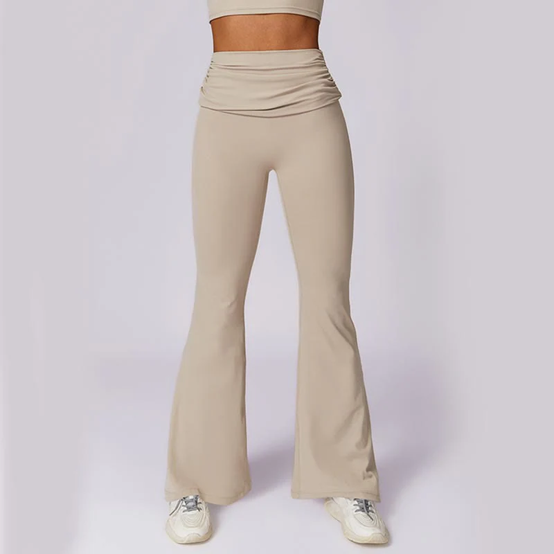 Buddha Stones Sleeveless Backless Strap Tank Top Bra Flared Pants Sports Fitness Yoga