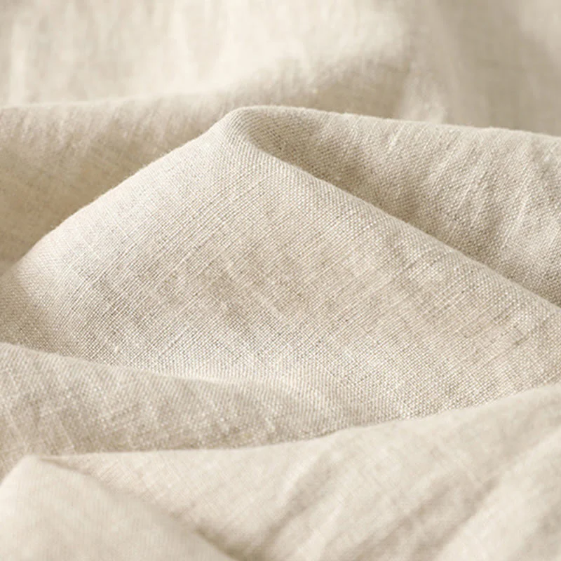 Buddha Stones Casual Retro Drawstring Embroidery Design Women's Cotton Linen 7-8 Length Pants With Pockets