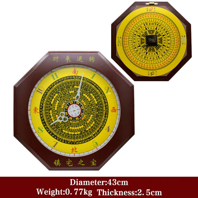 Buddha Stones Feng Shui Bagua Map Balance Energy Map Wall Clock