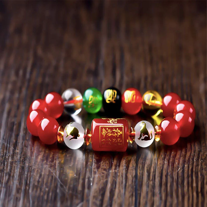 Chinese Zodiac Feng Shui Obsidian Five-Element Wealth Porsperity Bracelet (Extra 30% Off | USE CODE: FS30)
