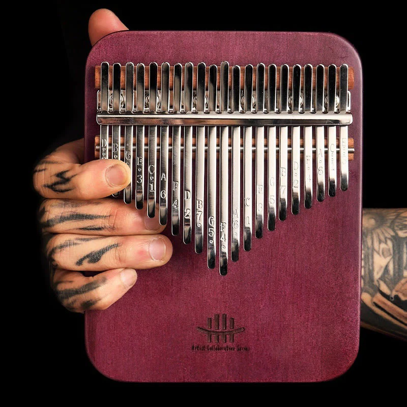 Buddha Stones Kalimba 21 Keys Thumb Piano Peltogyne Wood Portable Finger Piano