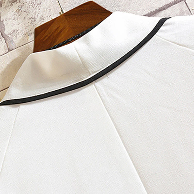 Buddha Stones Embroidery Dragon Phoenix Auspicious Cloud Waves Leaves Cranes Open Front Jacket Men's Kimono