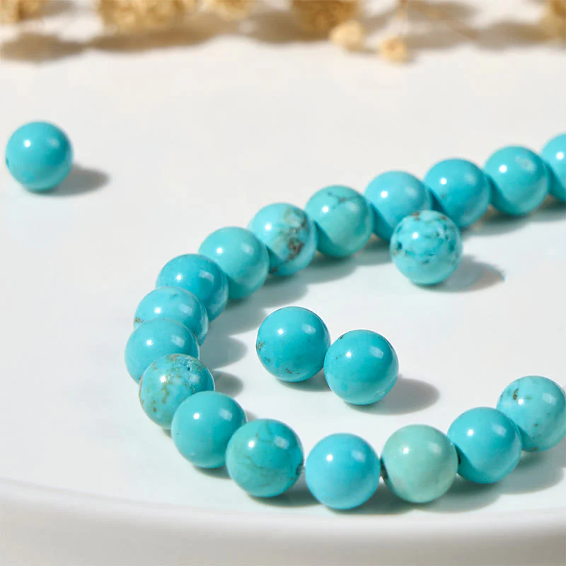 Buddha Stones Natural Cat Turquoise Strength Beads Bracelet