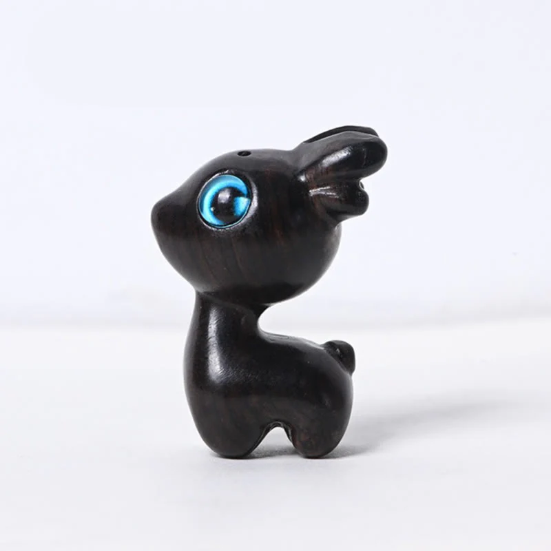 Buddha Stones Small Leaf Red Sandalwood Ebony Wood Sandalwood Green Sandalwood Lucky Mini Deer Protection Decoration